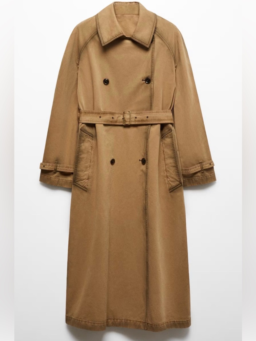 Mango EUC WORN-EFFECT TRENCH COAT